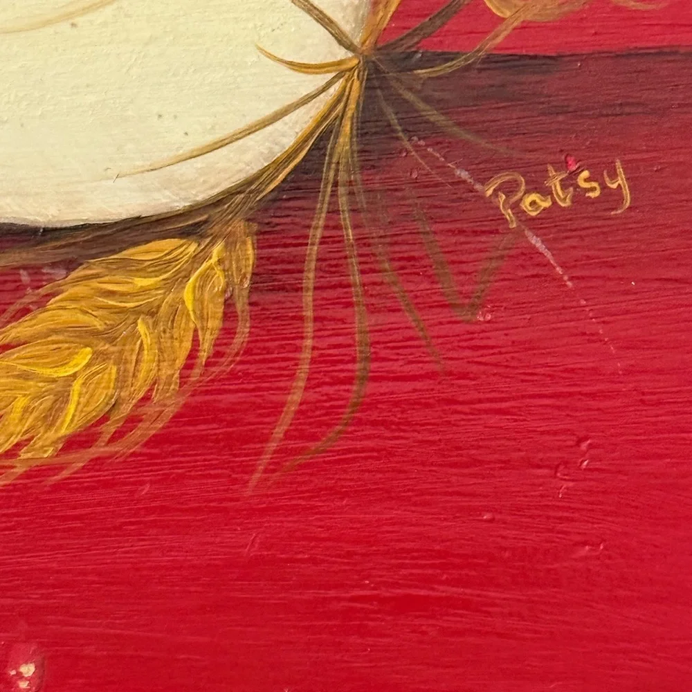 Small‎ Rustic Red Handpainted Eggs Kitchen Wall Decor Farmhouse French Country